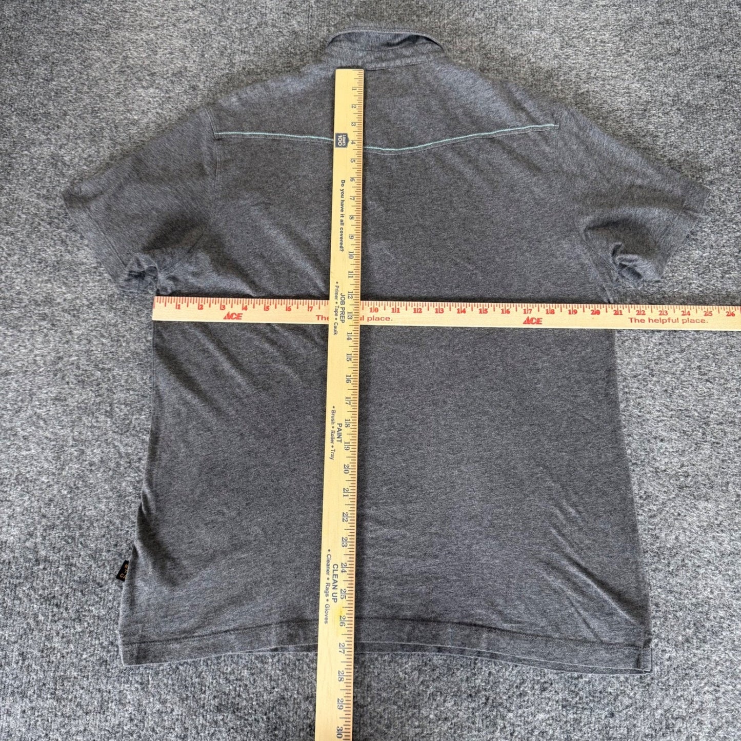 Howler Bros Polo Shirt Mens Medium Gray Pearl Snap Short Sleeve Soft Casual