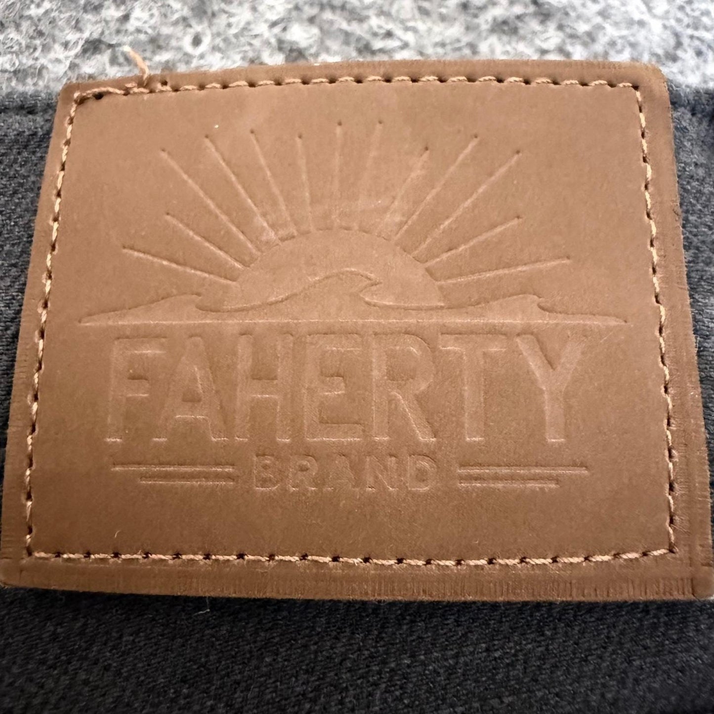 Faherty Brand Stretch Terry 5-Pocket Pant Onyx Black Mens 31x29 Denim Comfort