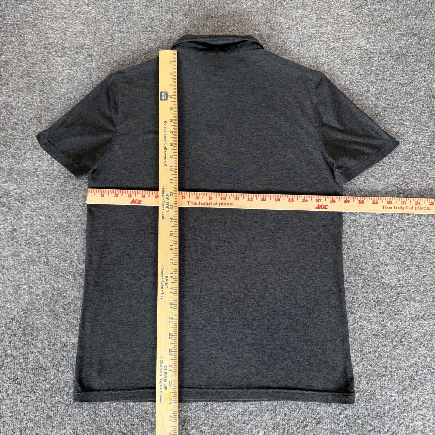 Vuori Polo Shirt Mens Small Gray Short Sleeve Athletic Golf Casual Stretch Top