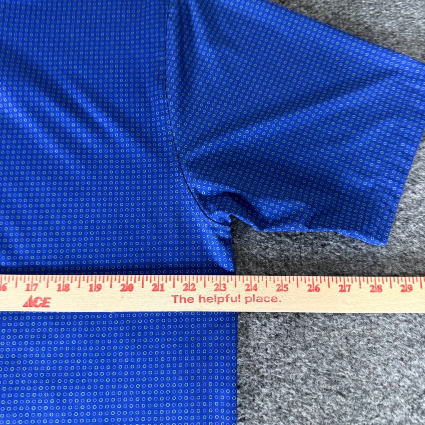 Turtleson Golf Polo Shirt Mens Large Blue Geometric Performance Short Sleeve