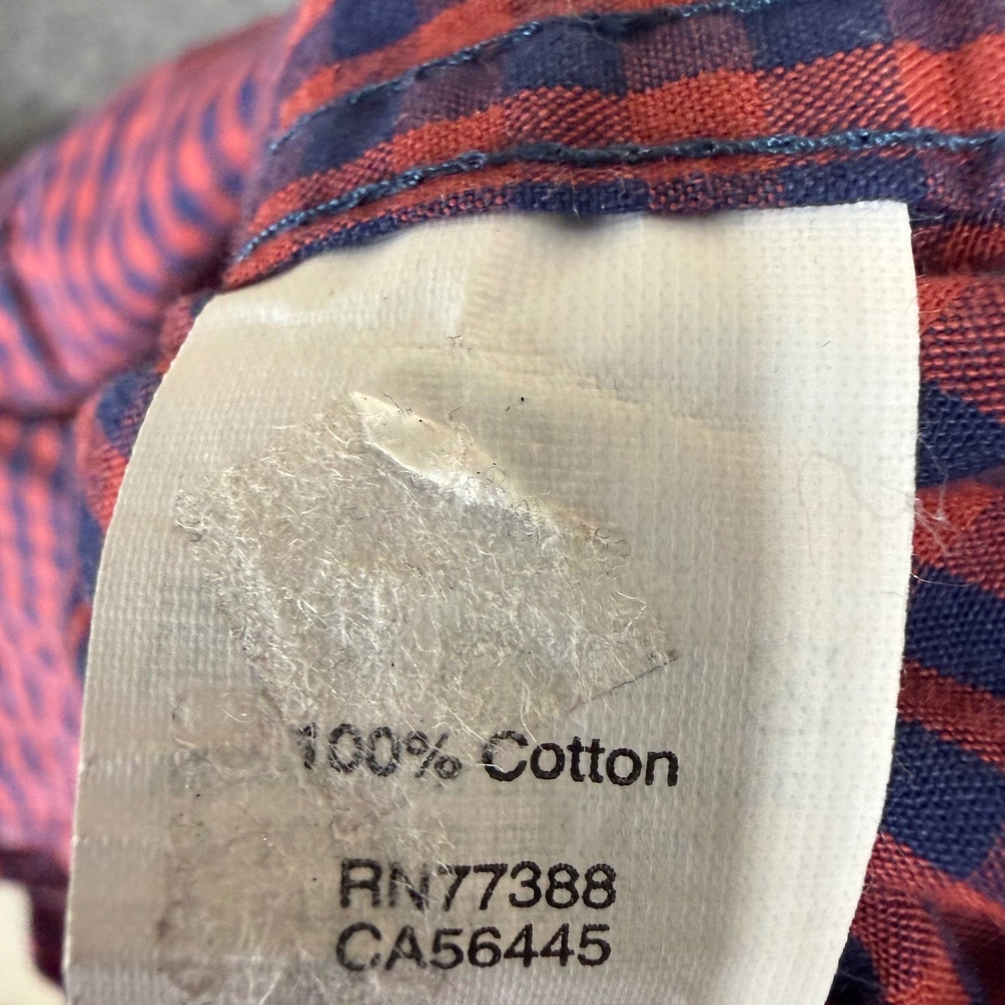 J.Crew Mens Slim Fit Gingham Button Up Shirt Red Navy Blue Cotton Small Casual