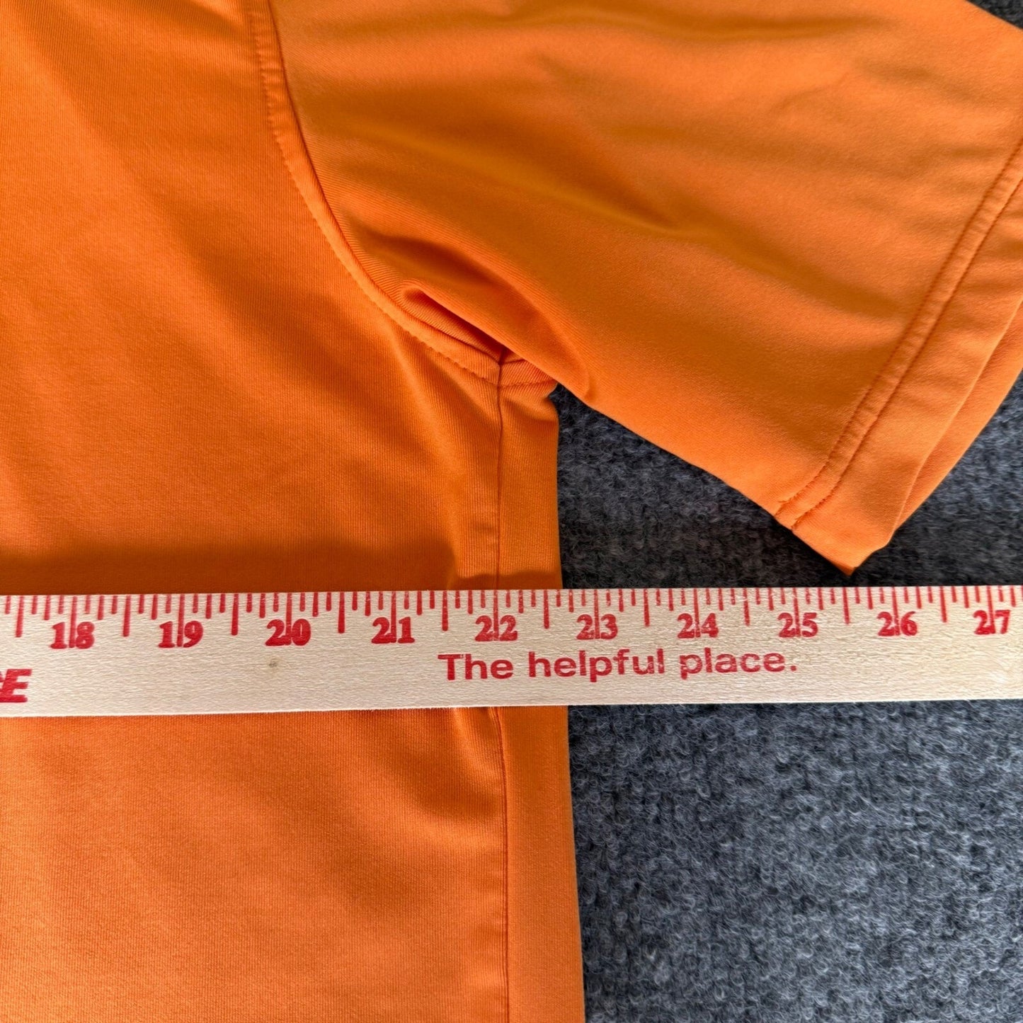 FootJoy Athletic Fit Golf Polo Shirt Moisture Wicking Orange Black Mens Large