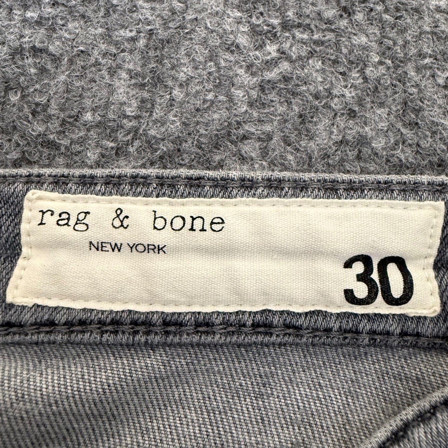 Rag Bone Jane Super High Rise Skinny Jeans Womens 30 (32x30) Gray Stretch Casual