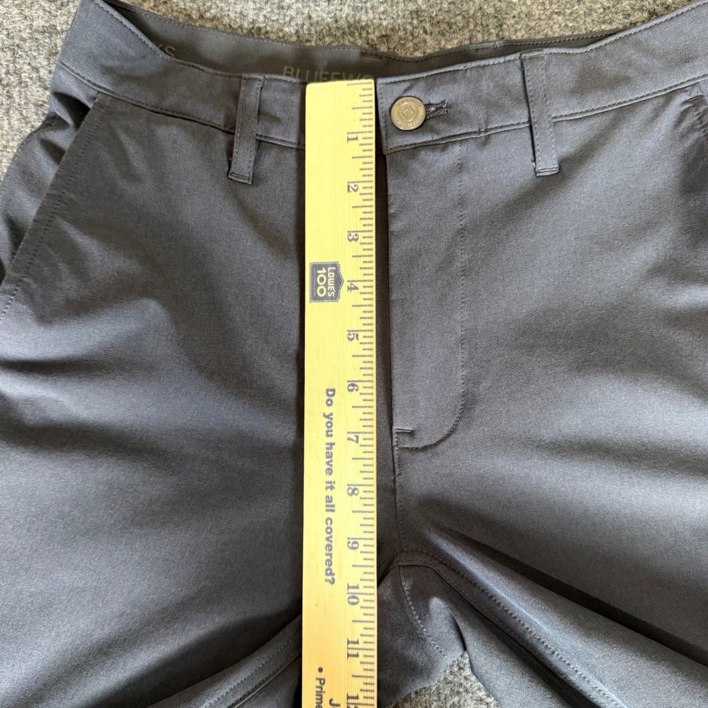 Bluffworks Envoy Pant Mens 29x27.5 Gray Lightweight Casual Work Performance