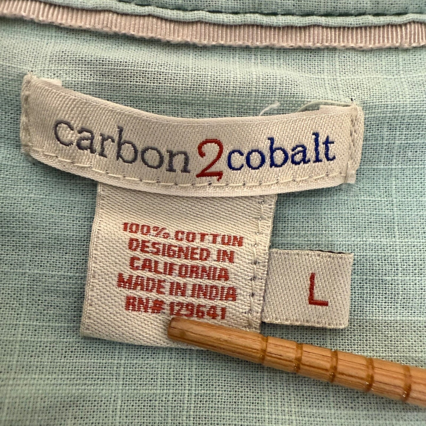 Carbon 2 Cobalt Shirt Mens Large Plaid Button Up Short Sleeve Casual Comfort Fit