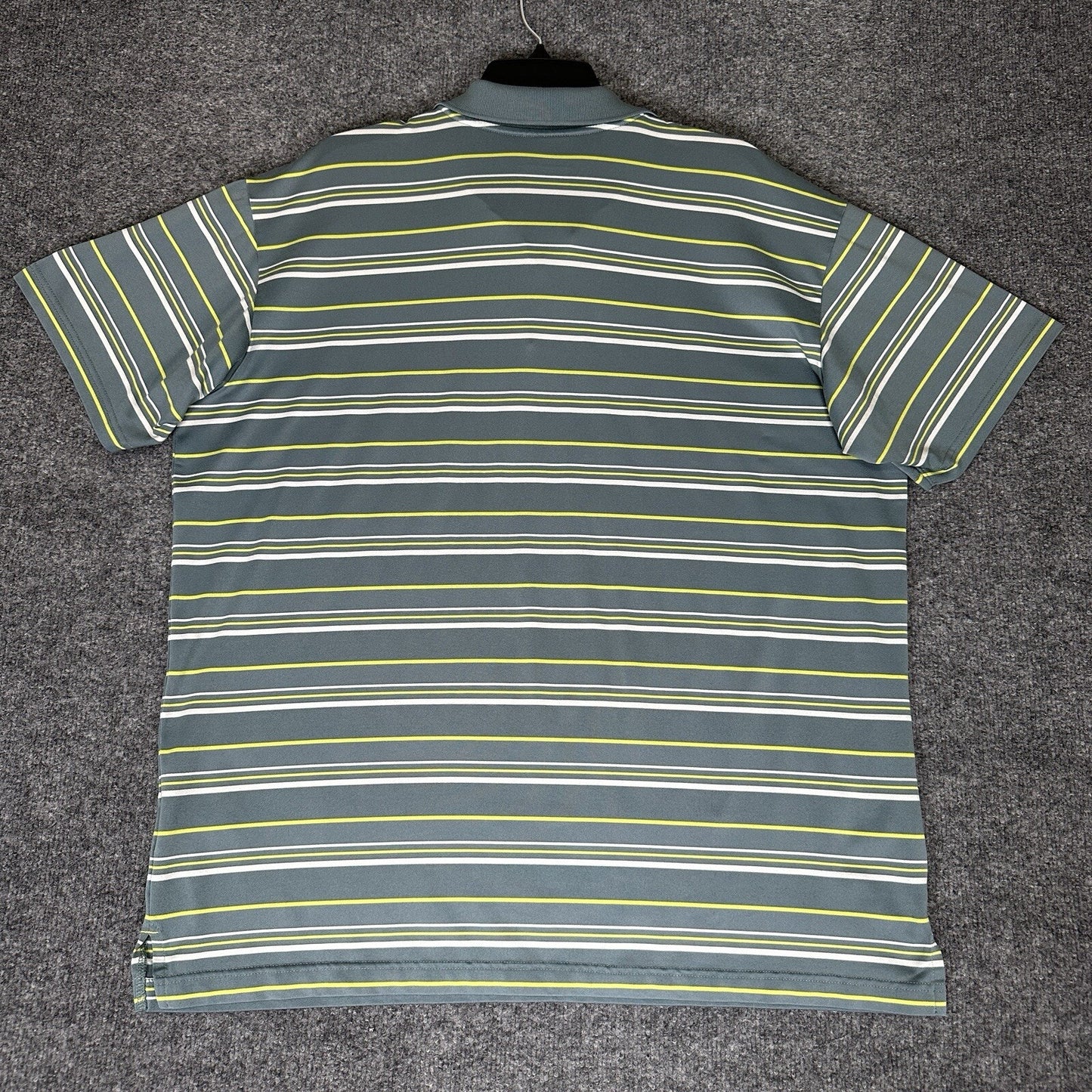 Columbia Polo Shirt Mens XL Green Striped Omni-Shade Short Sleeve Casual Adult