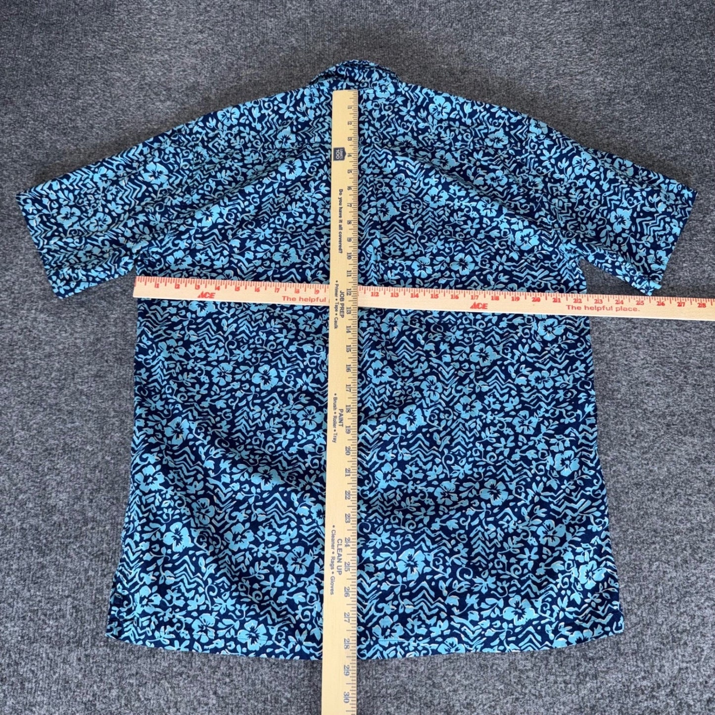Cooke Street Hawaiian Shirt Mens Small Blue Floral Short Sleeve Button Up Aloha