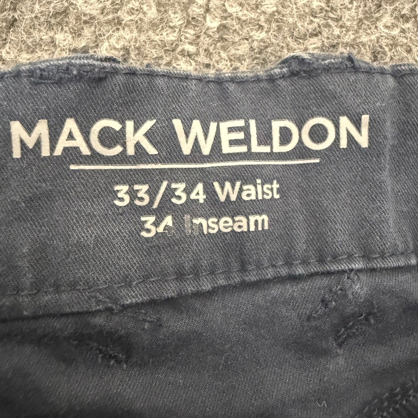 Mack Weldon Maverick Tech Chino Pants Mens 34x32 Navy Blue Stretch Performance