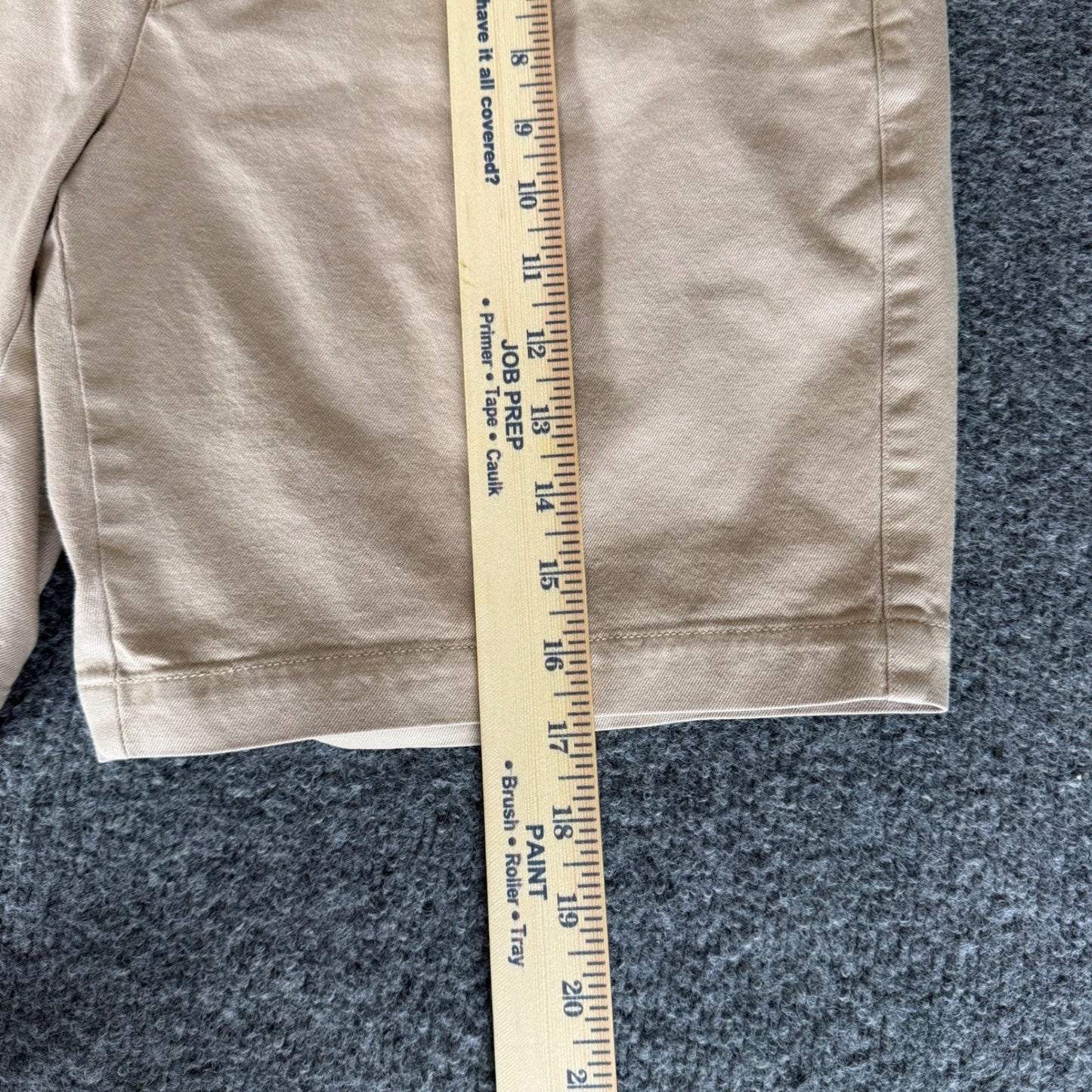 Peter Millar Pilot Twill Short Mens 34 Beige Chino Pima Cotton Flat Front Casual