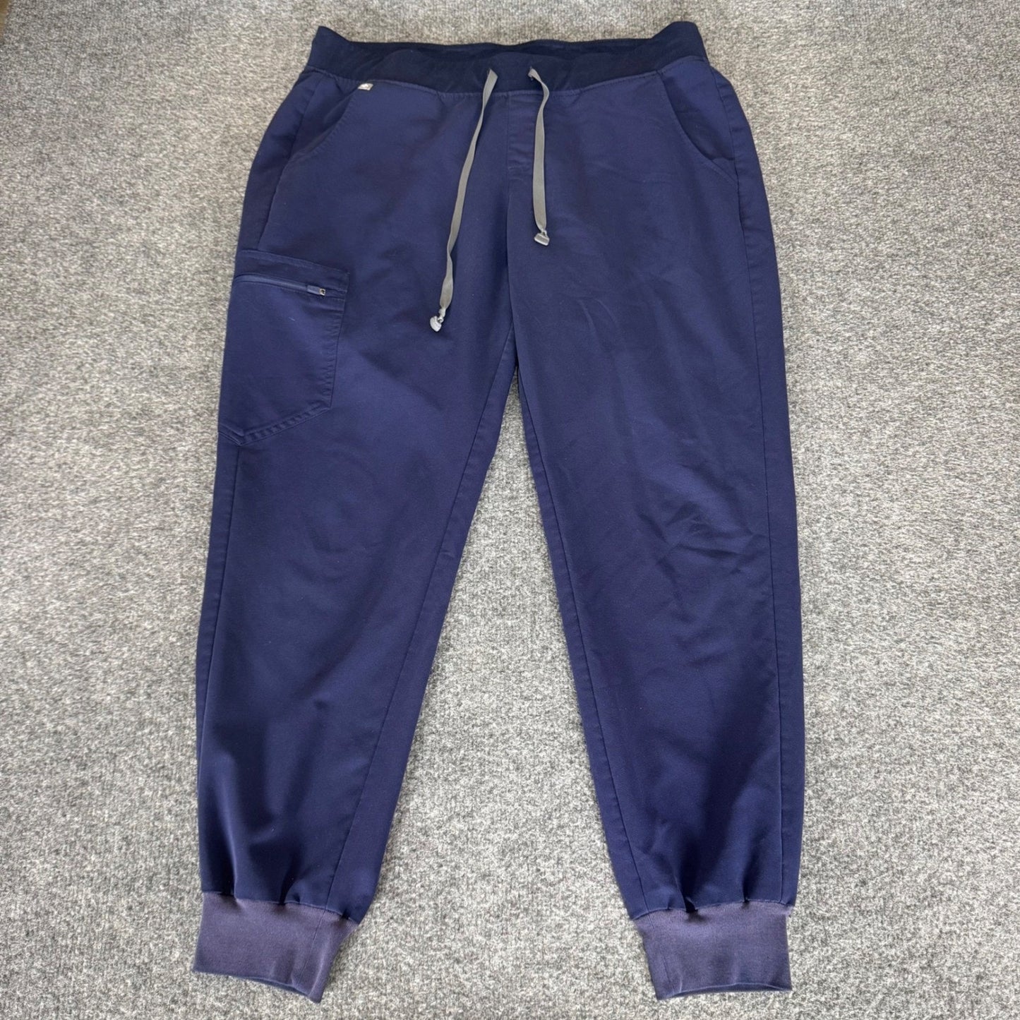 FIGS Zamora Womens Large Navy Blue Scrub Jogger Pants Medical Stretch Uniform