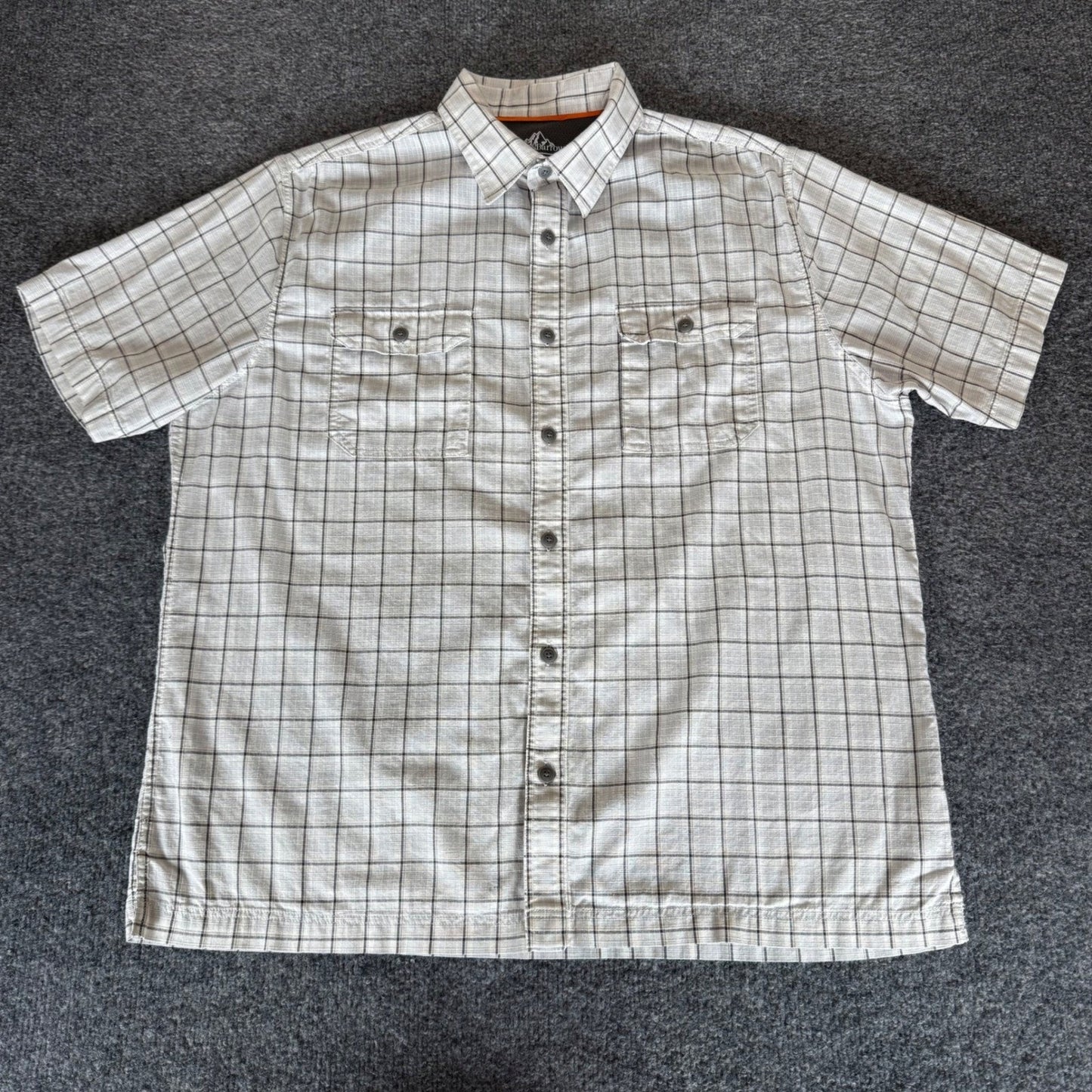 Croft & Barrow Quick Dry Shirt Mens Large Plaid Short Sleeve Button Up Outdoor