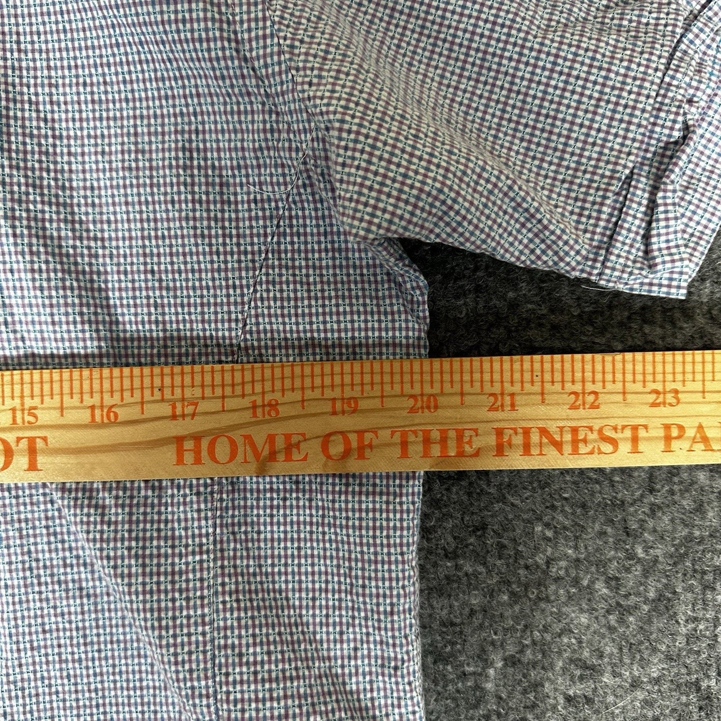 Jared Lang Shirt Men's Large Geometric Seersucker Short Sleeve Button Up Casual