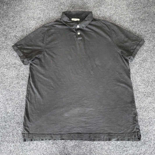 Forty Five Polo Shirt Mens XL Gray Huckberry Short Sleeve Casual Cotton Knit