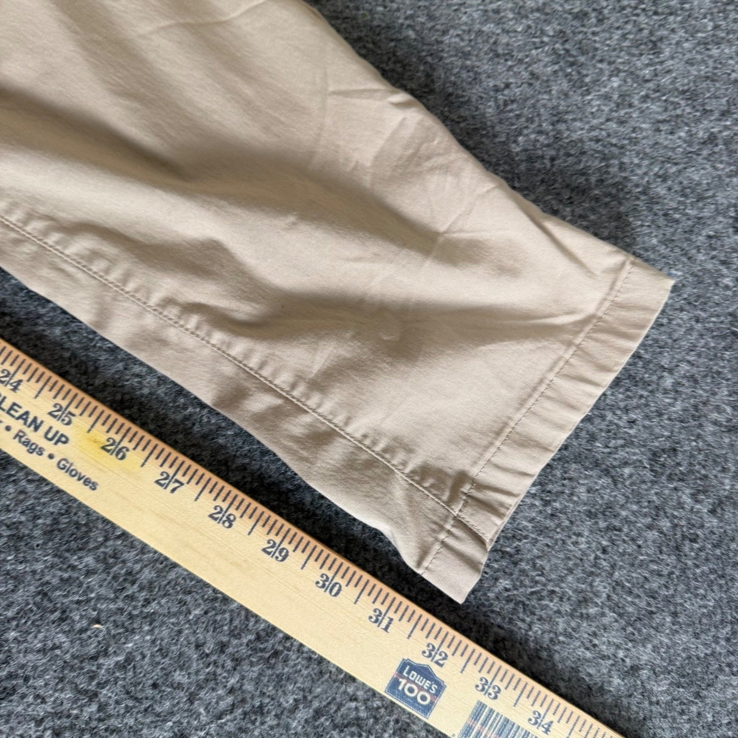Birddogs Mens Khaki Lined Chino Pants Stretch 36x34 (36x32) Casual Golf Comfort