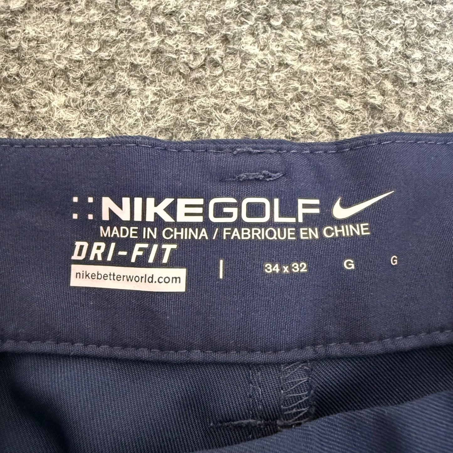 Nike Golf Dri-FIT Pants Mens 34x32 Blue Performance Stretch Athletic Lightweight