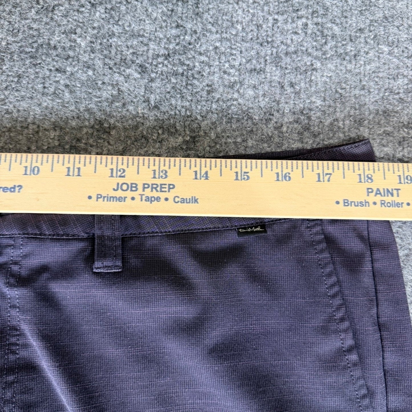 Travis Mathew Golf Shorts Mens 36 Blue Chino Flat Front Performance Activewear
