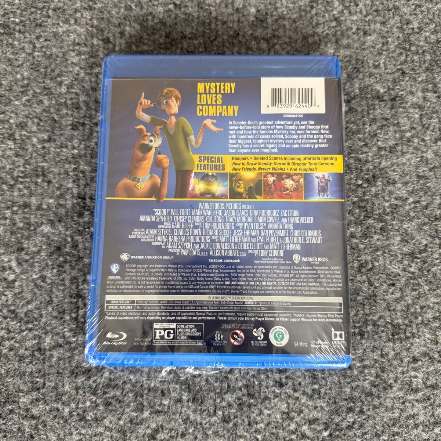 Scoob! Blu-ray Movie Animated Scooby-Doo Origin Story Adventure Comedy NEW