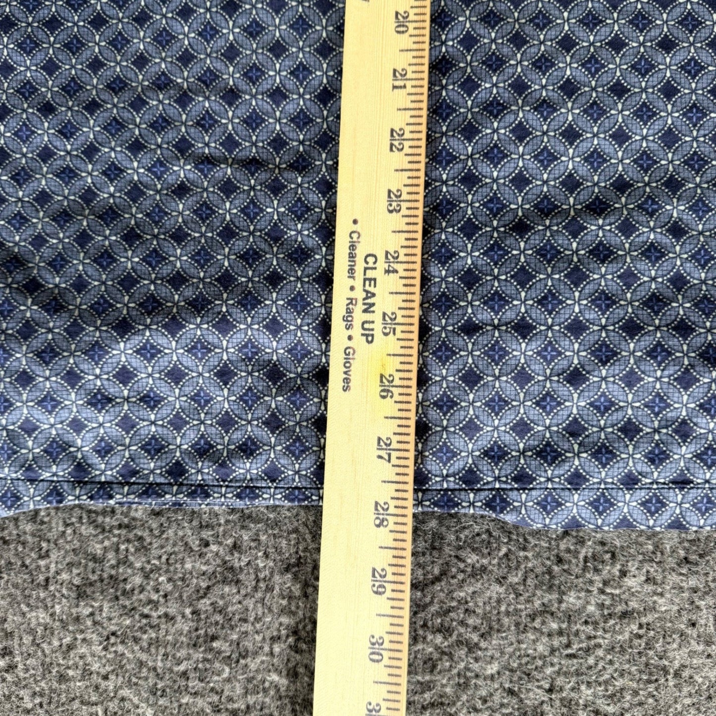 Tori Richard Mens L Blue Geometric Short Sleeve Button Up Shirt Hawaiian Resort