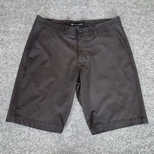 TravisMathew Mens Golf Shorts 32 (33) Black Performance Stretch Casual Athletic