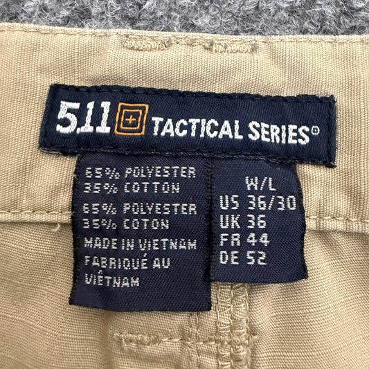 5.11 Tactical Mens Khaki Ripstop Cargo Pants 36x30 Work Utility Outdoor Hiking