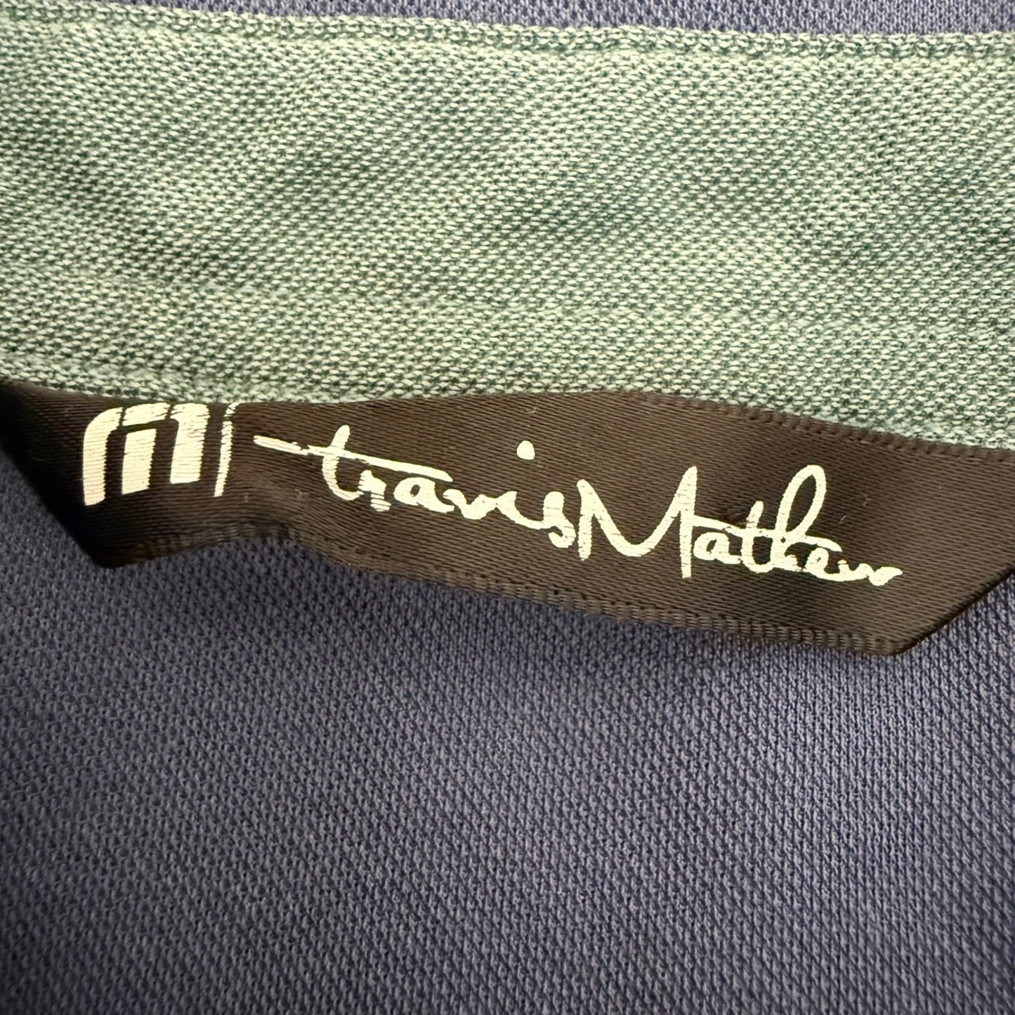 Travis Mathew Polo Shirt Mens XL Blue Pima Cotton Short Sleeve Golf Stretch Soft