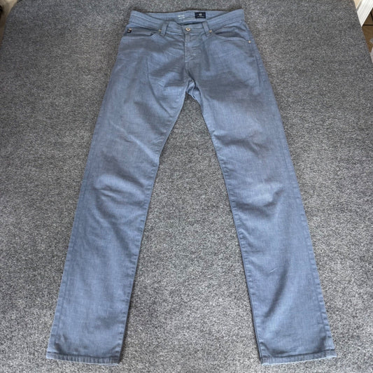AG Adriano Goldschmied The Tellis Modern Slim Blue Glen Plaid Pants 31x34 Mens