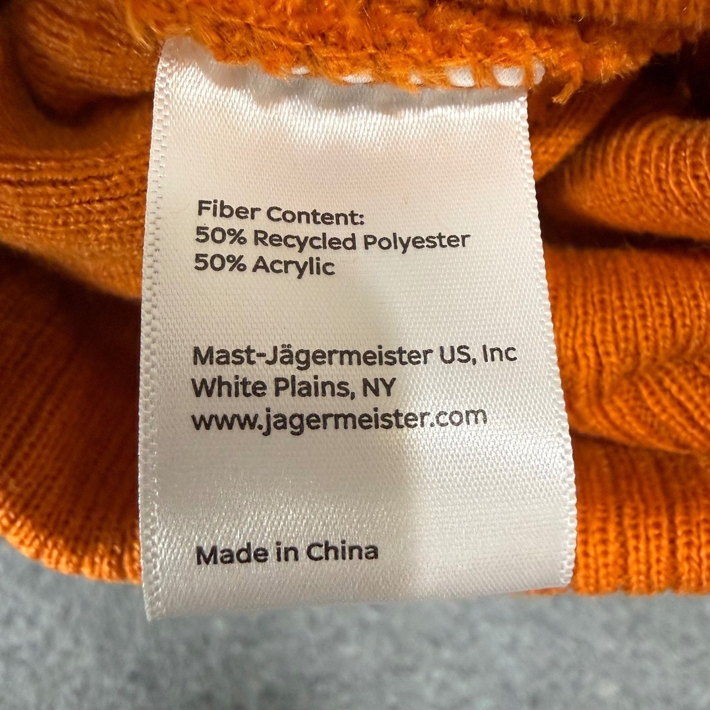 Jagermeister 0 Fs Given Beanie Hat Orange Green Pom Pom Winter Ski Knit Cap