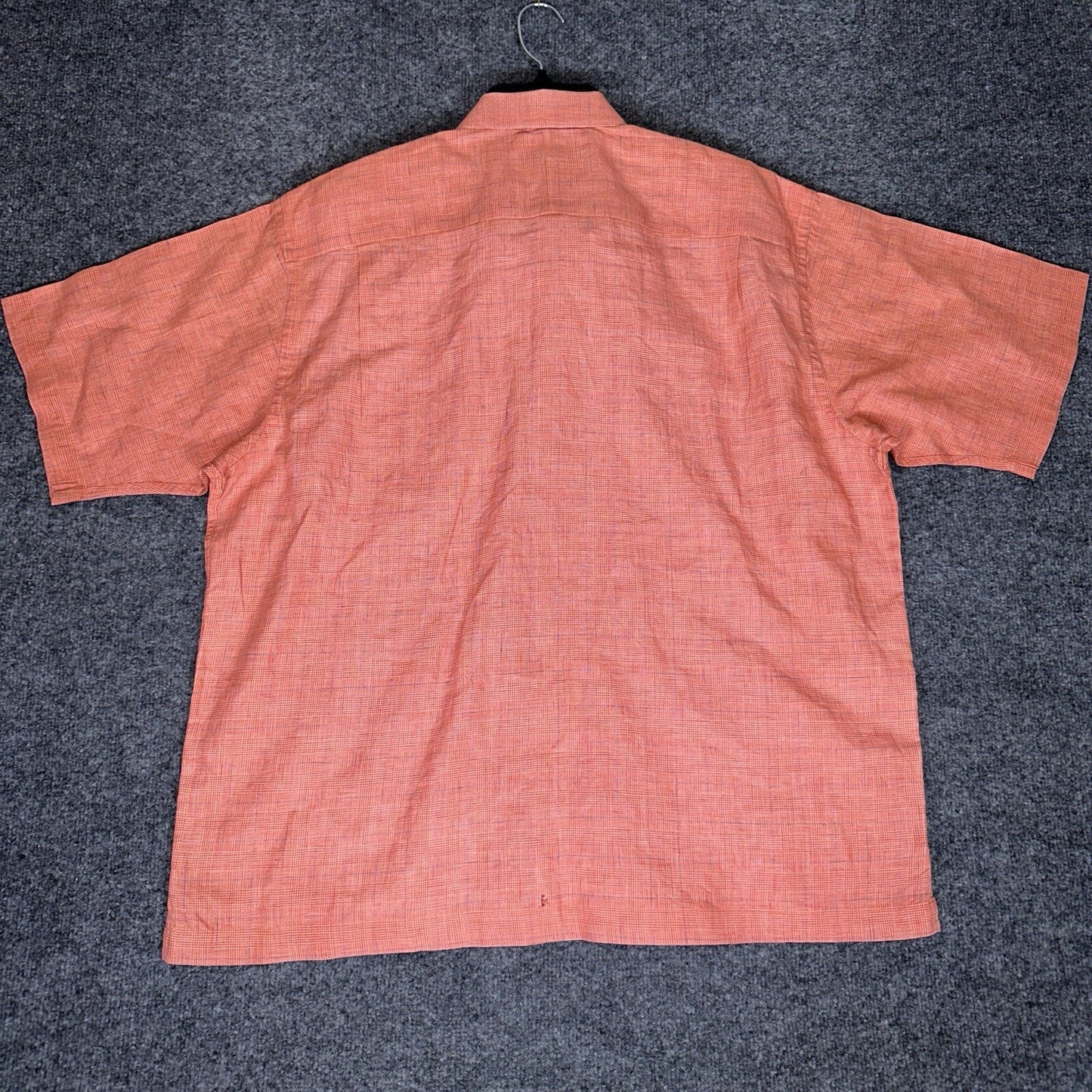 Jos A Bank Traveler Shirt Men XL Coral 100% Linen Button Down Long Sleeve Pocket