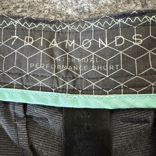 7 Diamonds Intertidal Performance Shorts Mens 32 Gray Casual Athletic Stretch