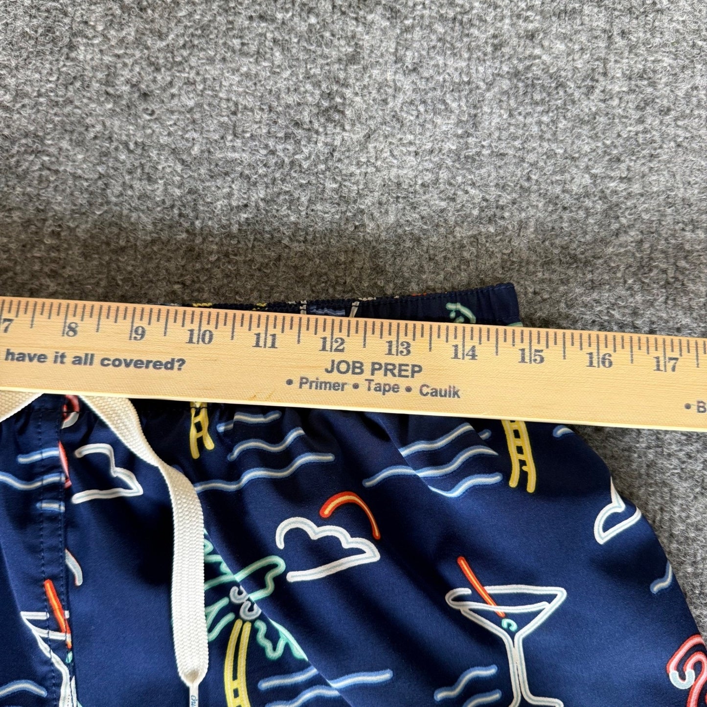 Chubbies Neon Lights Swim Shorts Mens Large Retro Pool Party Casual Beach Summer