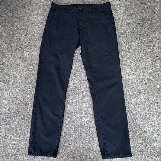 Projek Raw Pants Mens 34 Navy Blue Casual Stretch Slim Straight Everyday Comfort