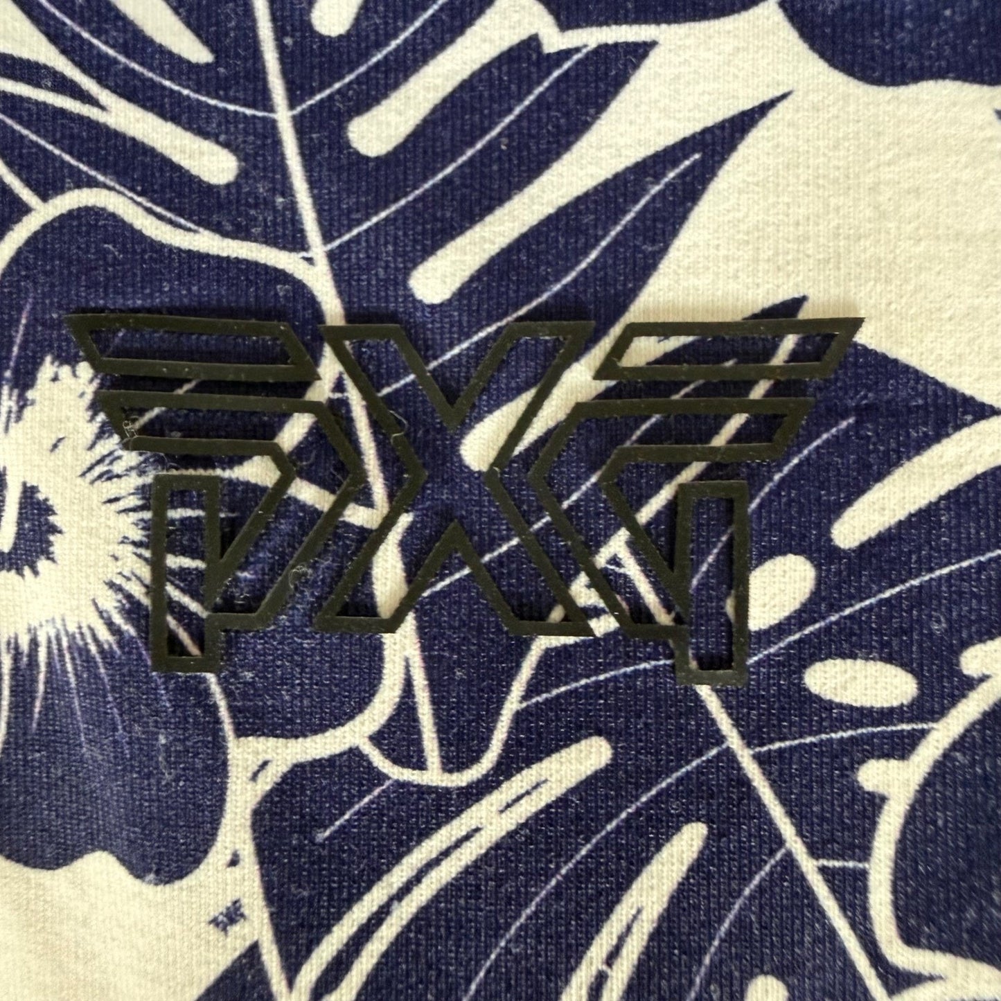 PXG Parsons Xtreme Golf Mens 2XL Floral Hibiscus Polo Shirt Navy Golf Stretch