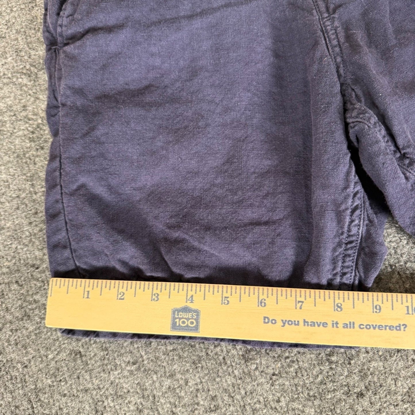 John Varvatos Shorts Mens 29 Blue Linen Blend Flat Front Casual Summer Comfort