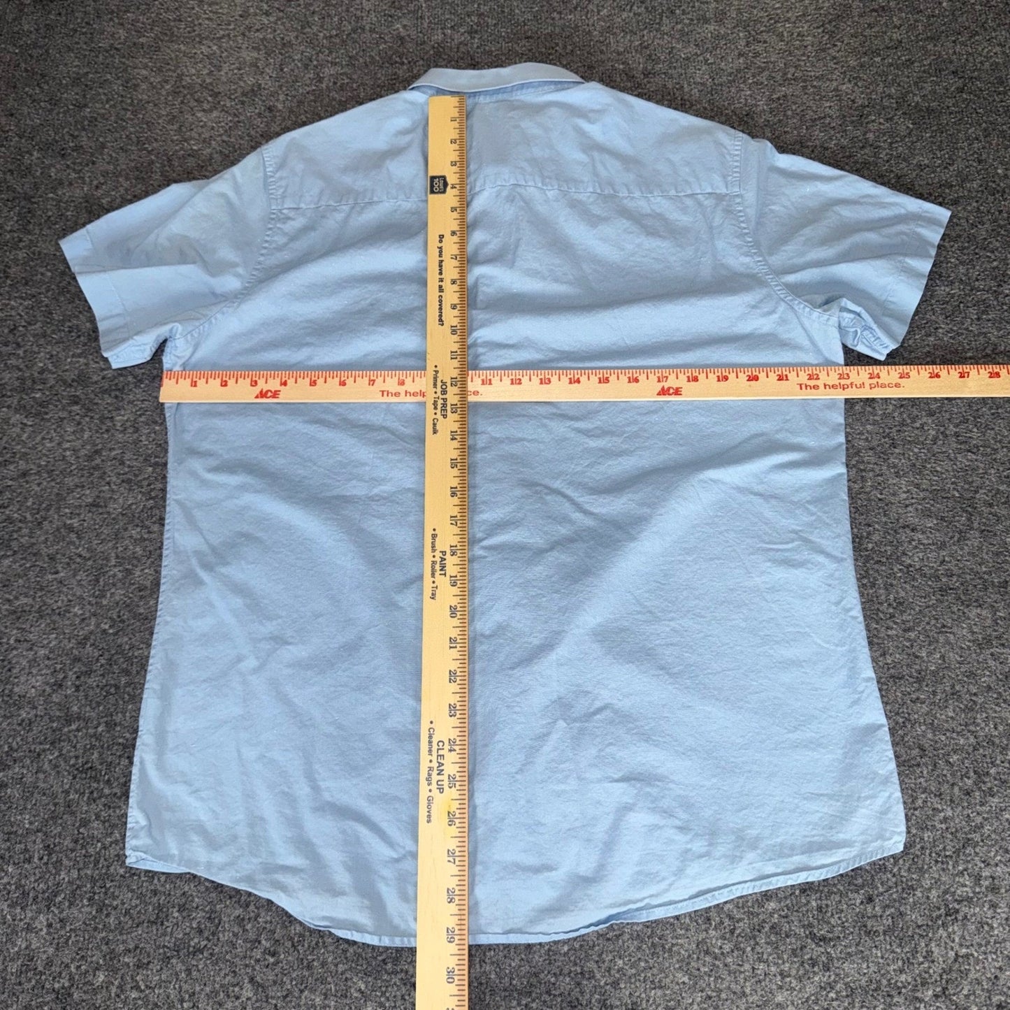 TravisMathew Mens Large Blue Short Sleeve Button Up Shirt Golf Casual Comfort