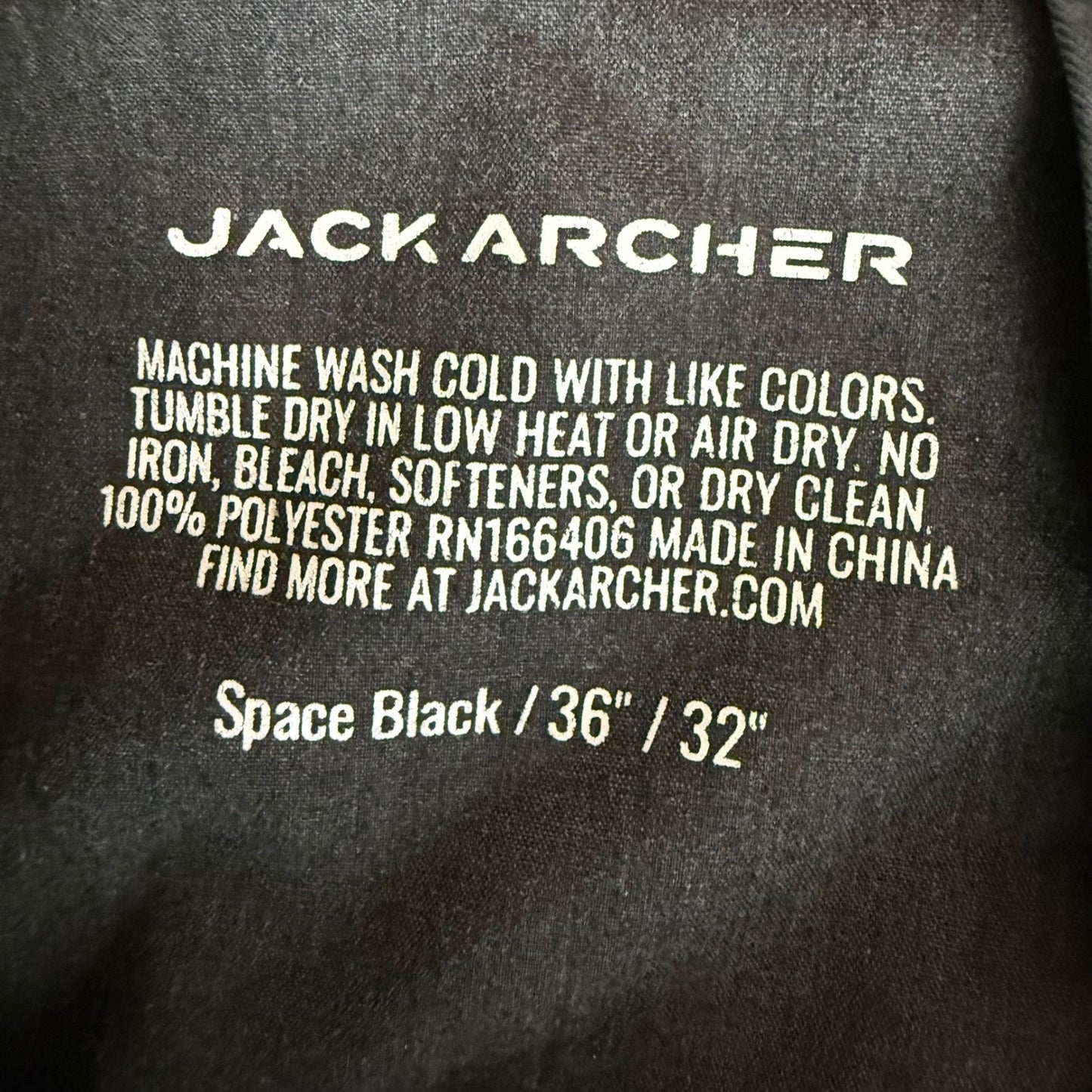 Jack Archer Jetsetter Pants Space Black 36x30 Mens Performance Travel Trousers