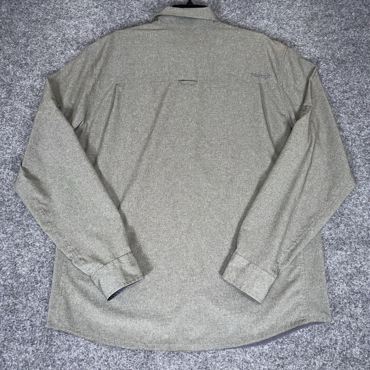 Marmot Shirt Mens XL Gray Button Up Lightweight Long Sleeve Outdoor Hiking Adult