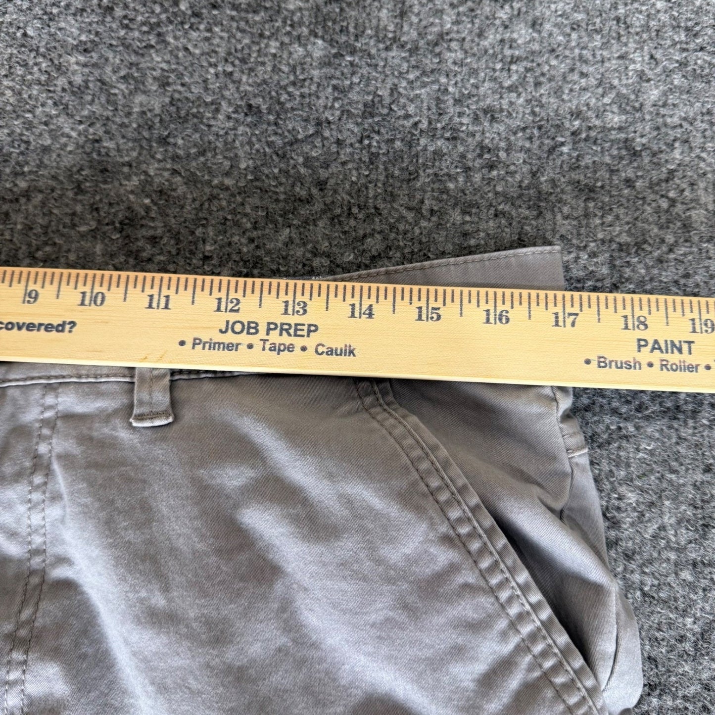 American Tall Pant Mens 34x36 Gray Casual Office Chino Workwear Everyday Comfort