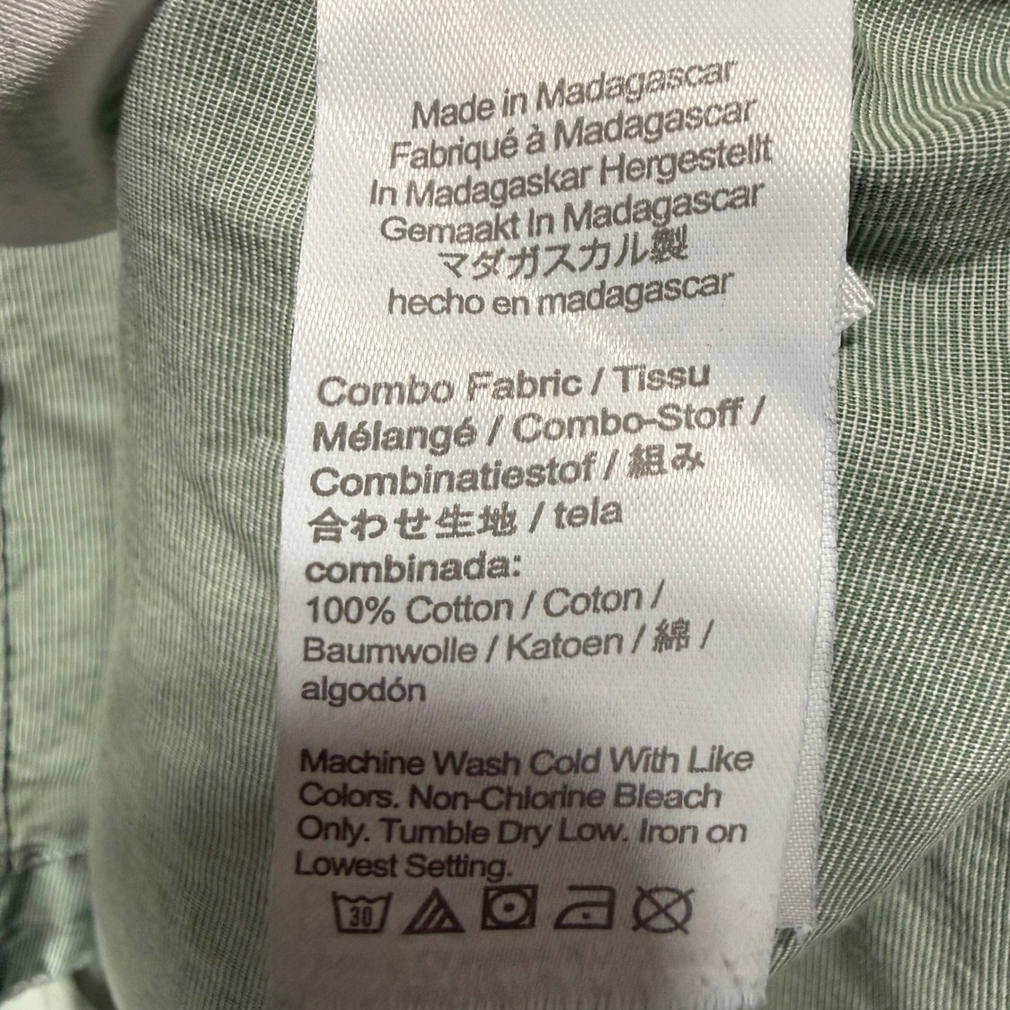 J.Crew Men L Secret Wash Shirt Classic Green Cotton Button Up Casual Long Sleeve