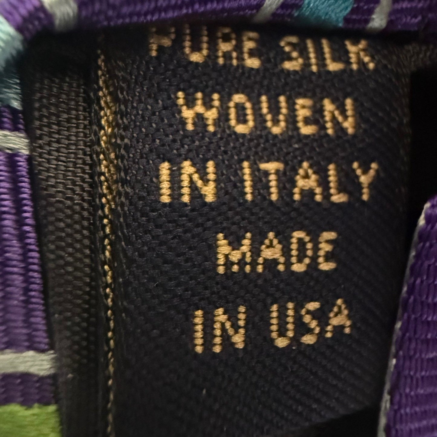 Brooks Brothers Makers Mens Purple Striped Silk Tie Woven in Italy Made in USA