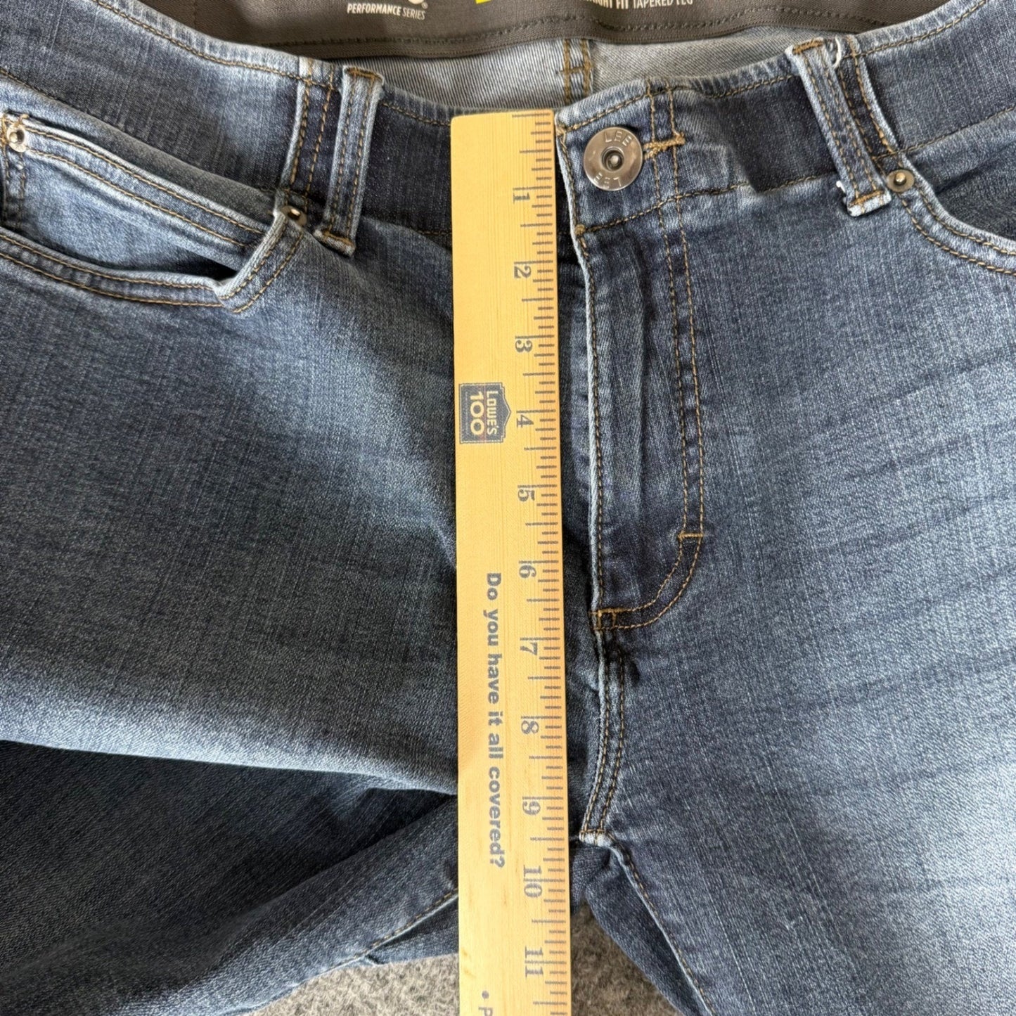 Lee Extreme Motion Straight Tapered 34x30 Jeans Dark Wash Stretch Denim Comfort