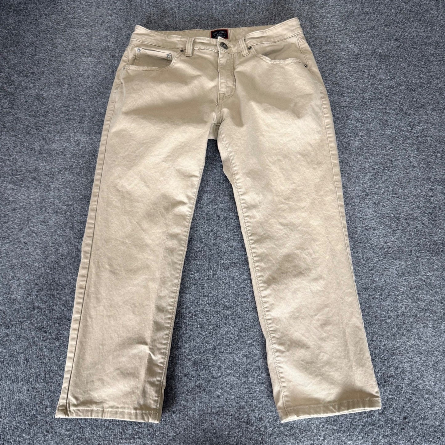 UNTUCKit Mens Straight Fit Chino Pant Khaki 32x30 (32x25) Everyday Casual Office