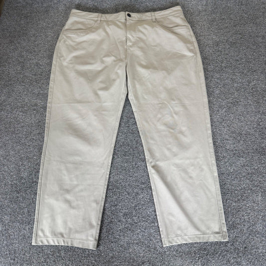 Vuori Meta Pants Mens 38x26 Beige Casual Chino Performance Stretch Comfort V430