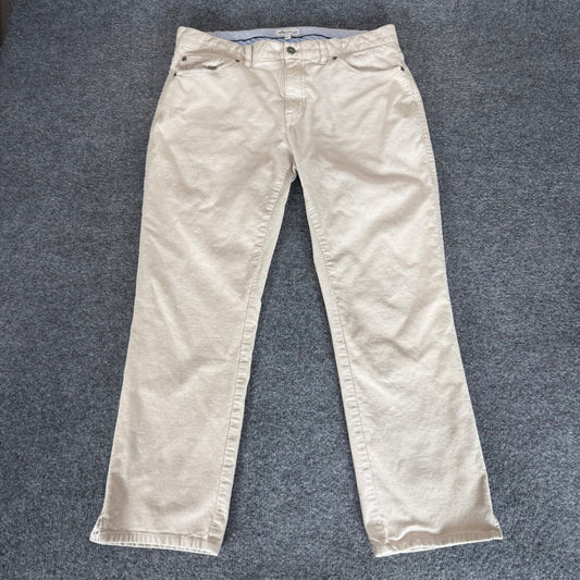 Peter Millar Crown Superior Soft Corduroy 5-Pocket Pants Mens 35 (34x27) Beige