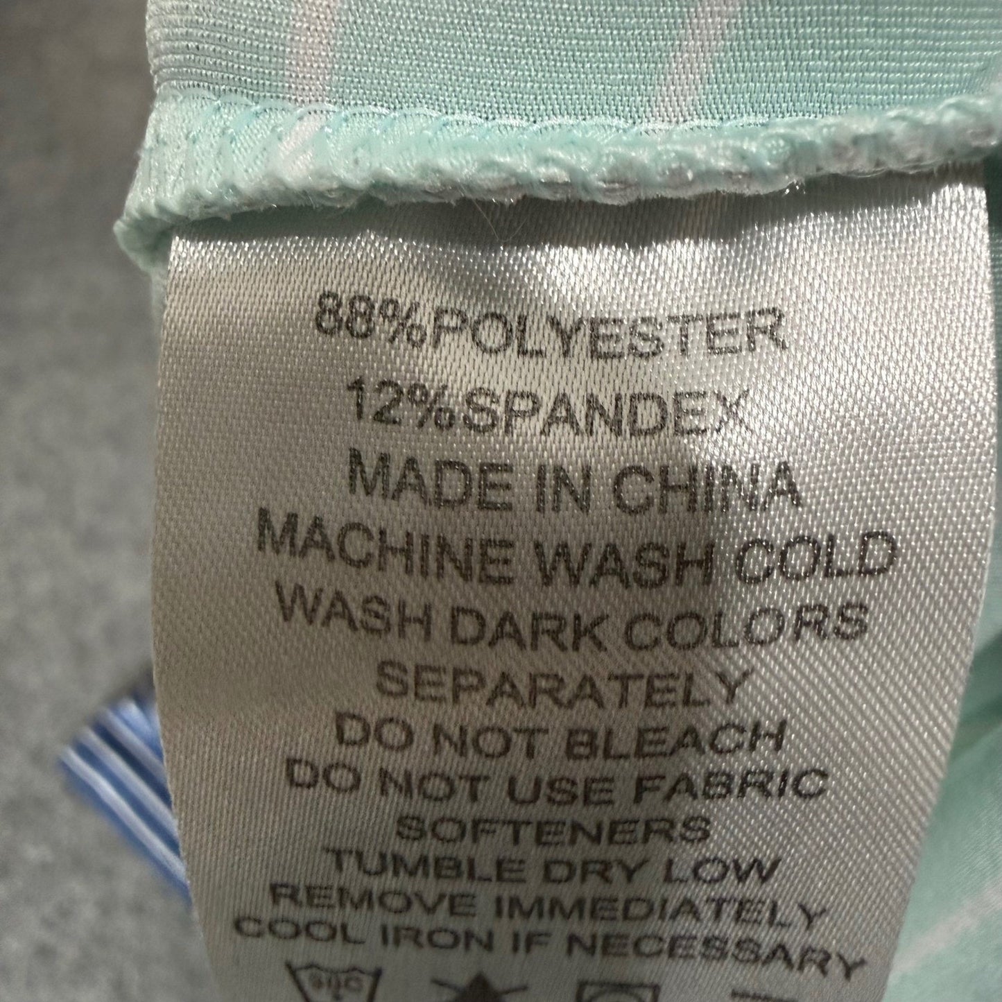 FootJoy Mens Large Athletic Fit Striped Golf Polo Shirt Mint Navy Blue Stretch