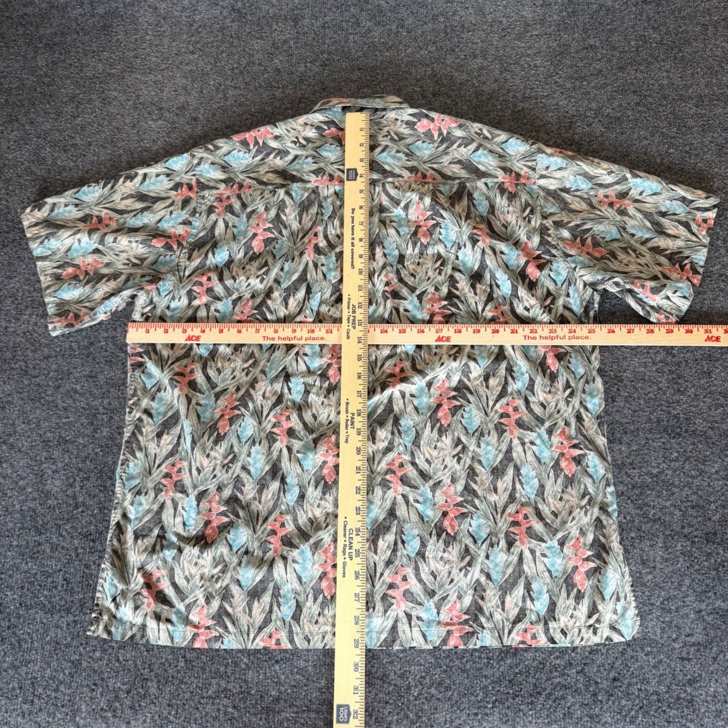 Cooke Street Hawaiian Shirt Men XL Floral Reverse Print Button Up Aloha Tropical
