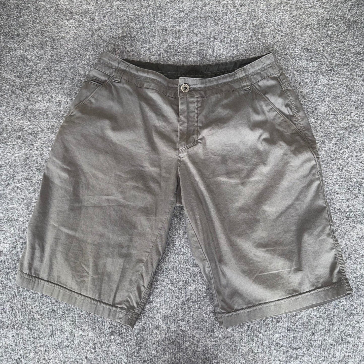Kuhl Hiking Shorts Mens 33 Gray Chino Casual Outdoor Trail Lightweight Stretch