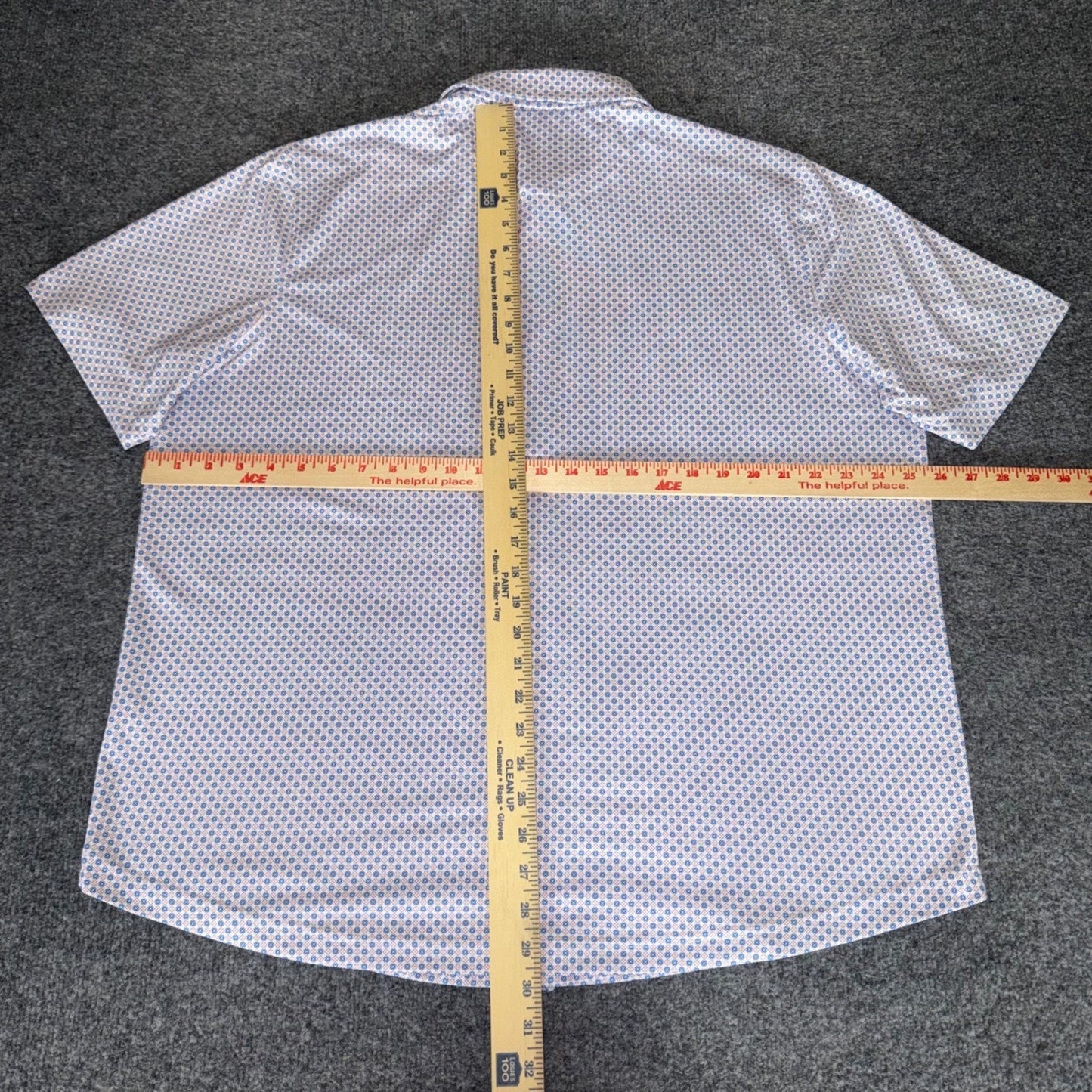 Johnston & Murphy XC4 Shirt Mens XL Short Sleeve Button Down Geometric Stretch