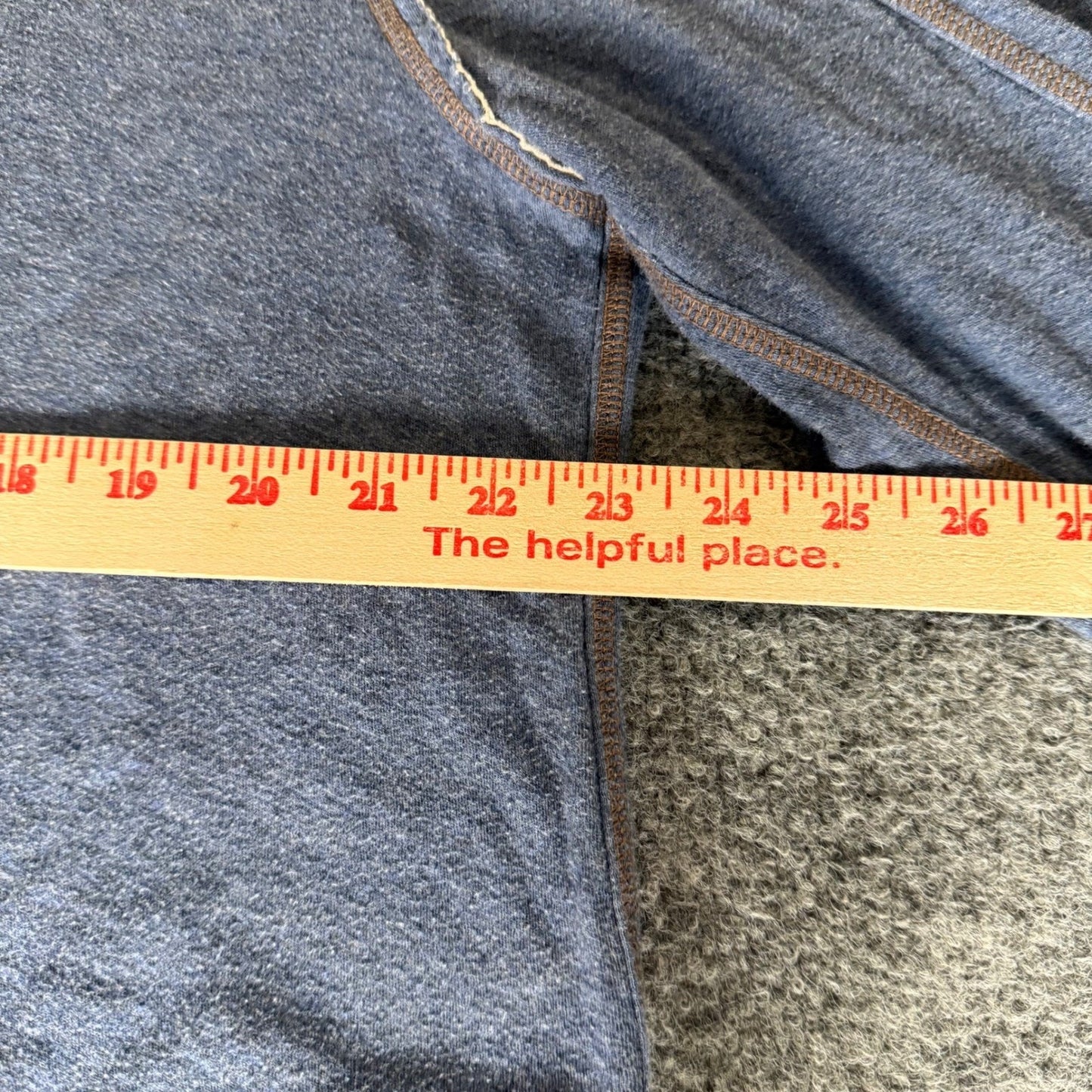 Carbon 2 Cobalt Kinetic Henley Shirt Mens Large Blue Long Sleeve Pullover Casual