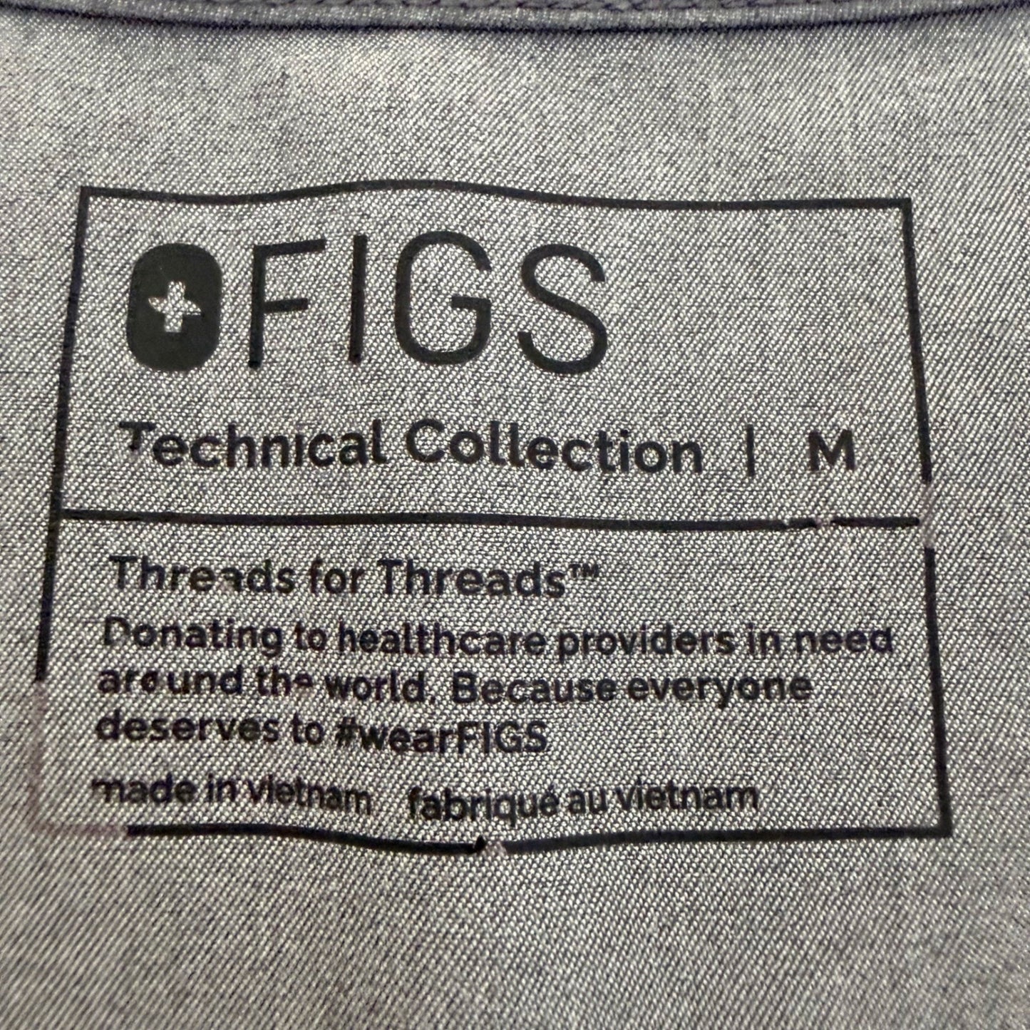 FIGS Catarina Zamora Scrub Top Pants Set Women Gray Medium 32x29 Nursing Uniform