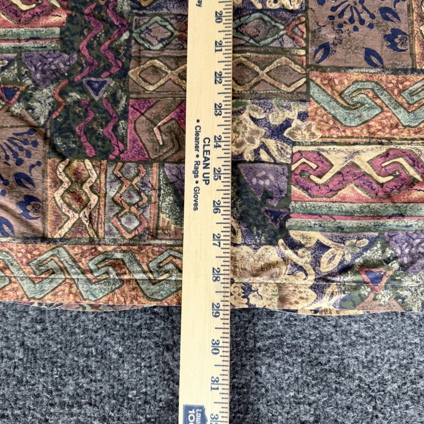 Tori Richard Mens Large Boho Patchwork Tapestry Short Sleeve Button Up Shirt VTG